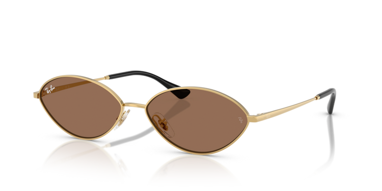 Okulary przeciwsłoneczne Ray-Ban RB 3757 001/73 w złotych oprawkach z ciemnobrązowymi soczewkami