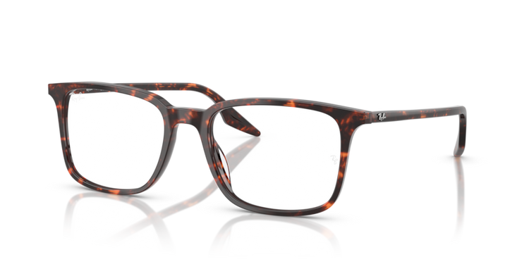 Okulary korekcyjne Ray-Ban RX 5421 8423 czerwony szylkret Havana widok z przodu